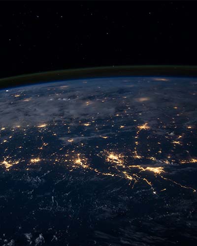 Eearth by night from space